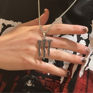 Monster logo necklace 💚